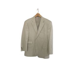 Paul Fredrick Men's Light Weight Cotton Blend Grey Sport Coat Size 43 Regular